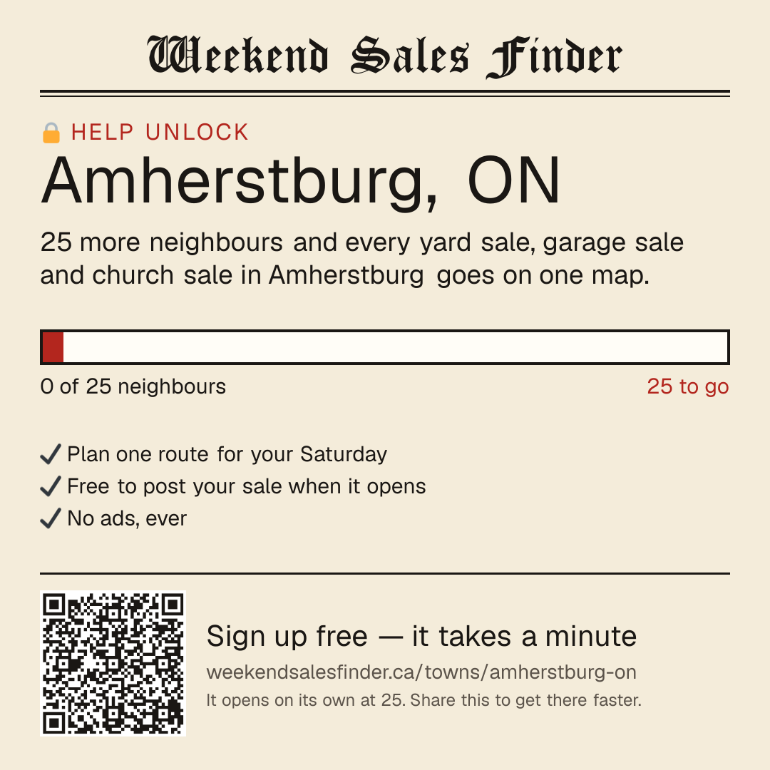 Square post for unlocking Amherstburg