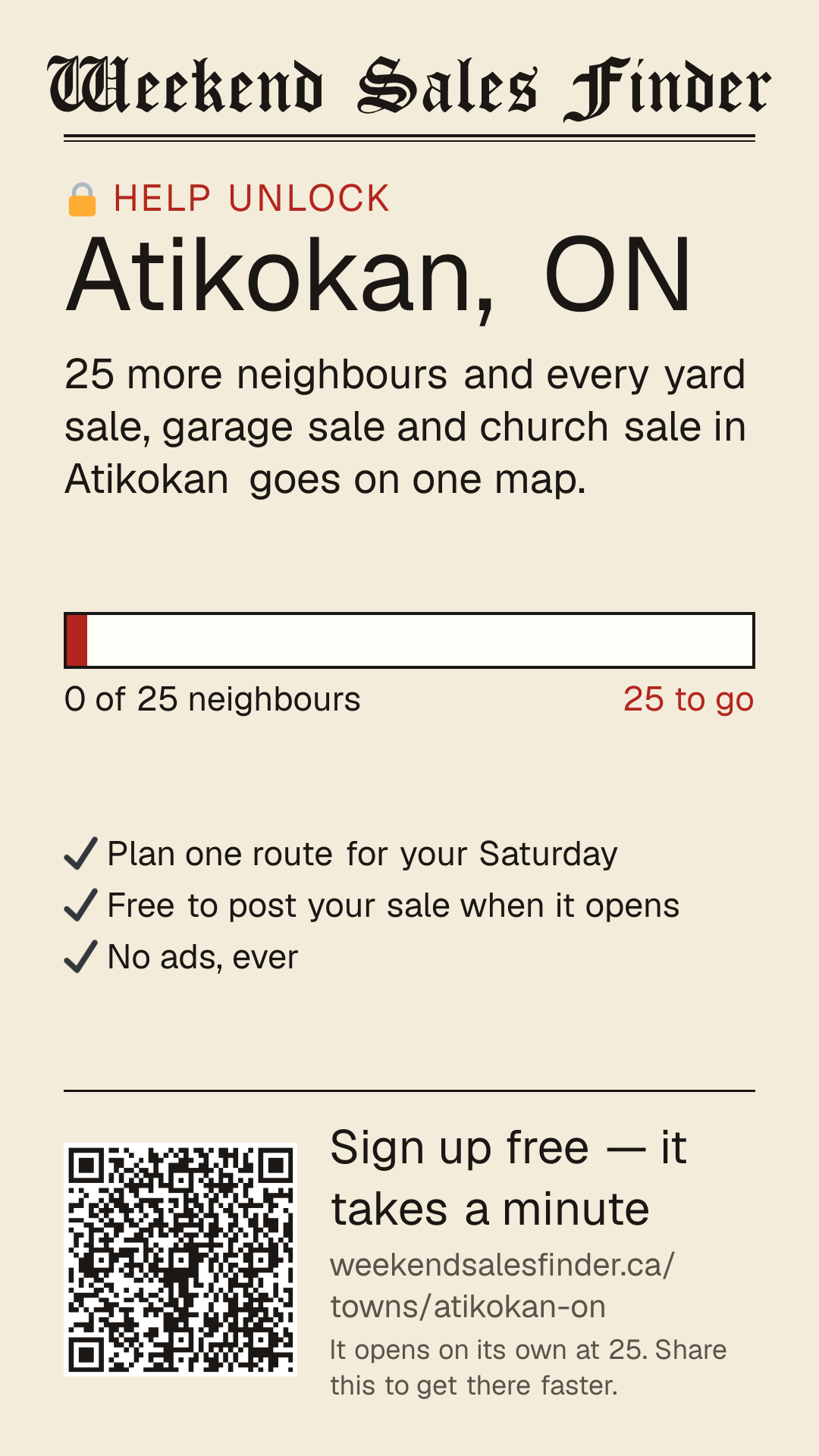 Phone story for unlocking Atikokan