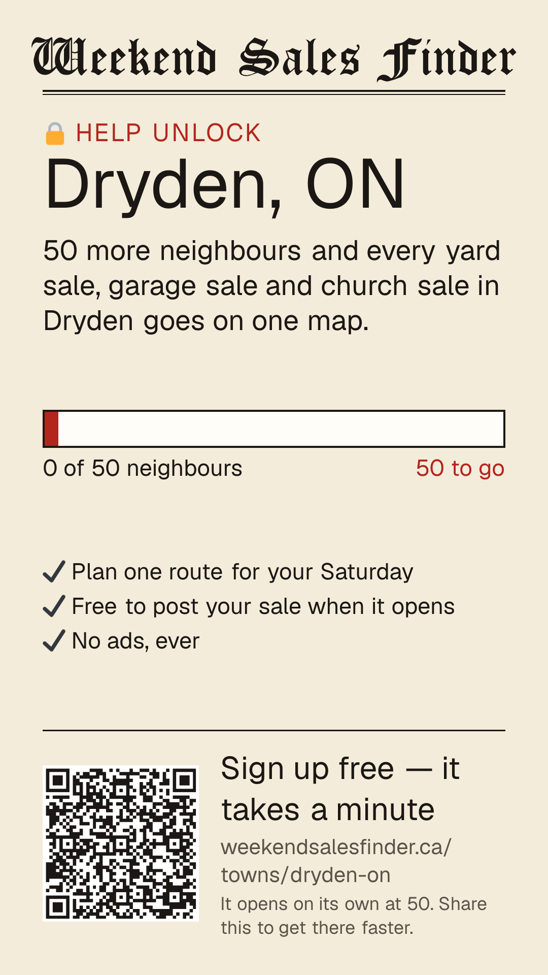 Phone story for unlocking Dryden
