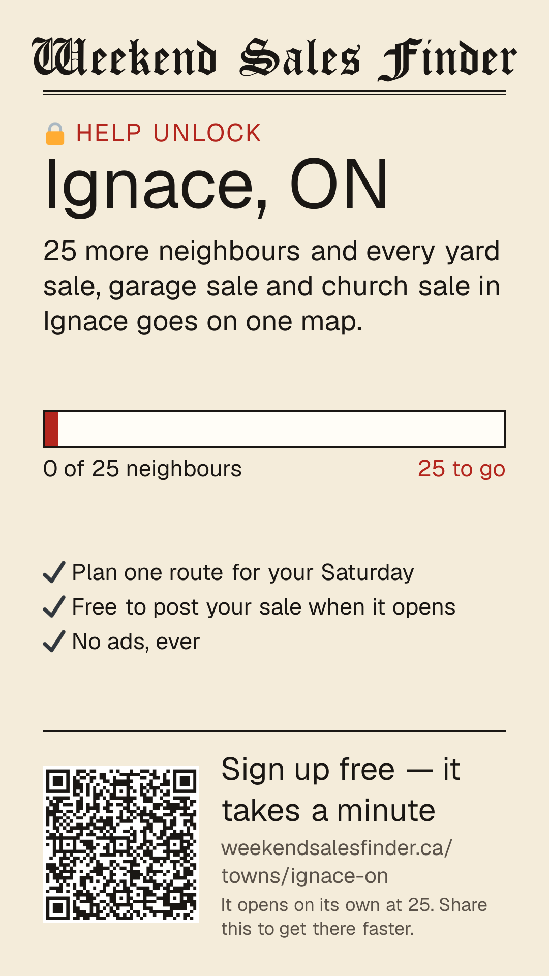 Phone story for unlocking Ignace