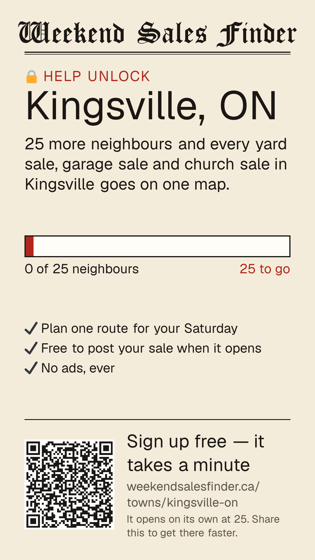 Phone story for unlocking Kingsville