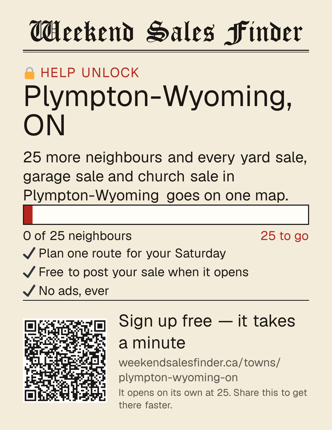 Printable poster for unlocking Plympton-Wyoming