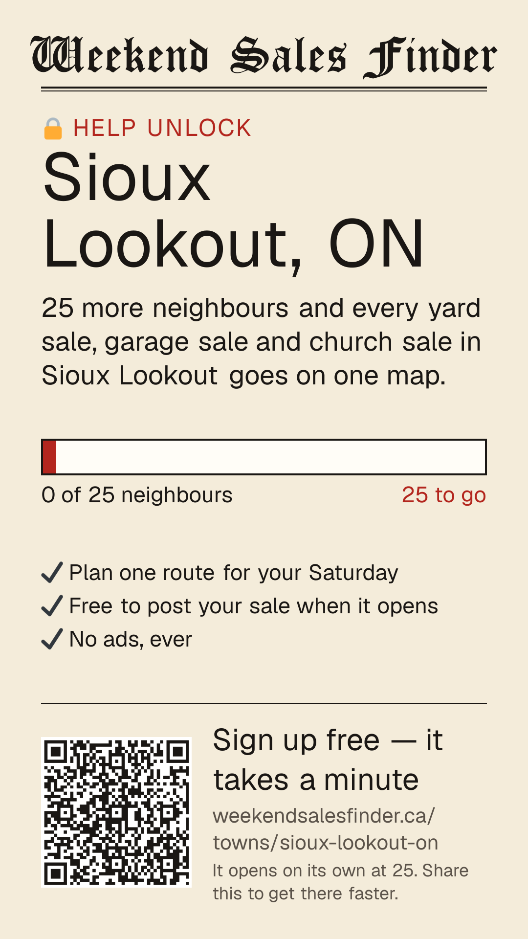 Phone story for unlocking Sioux Lookout