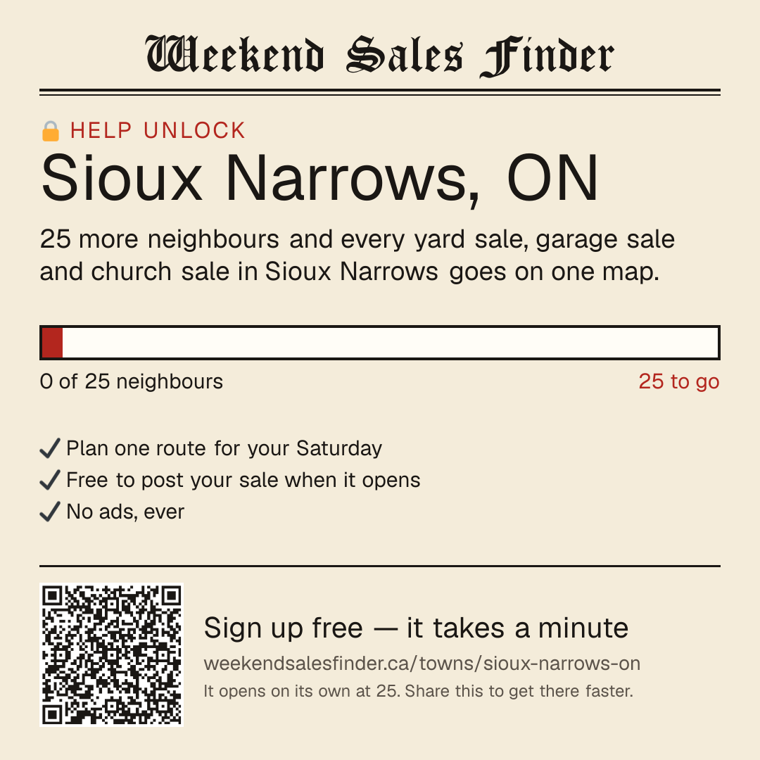 Square post for unlocking Sioux Narrows