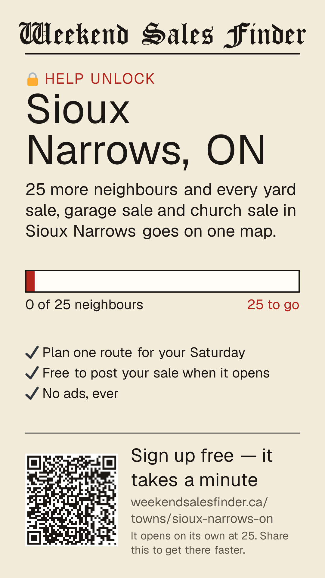 Phone story for unlocking Sioux Narrows