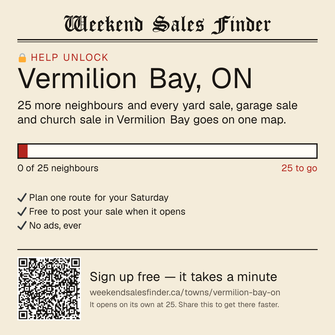 Square post for unlocking Vermilion Bay